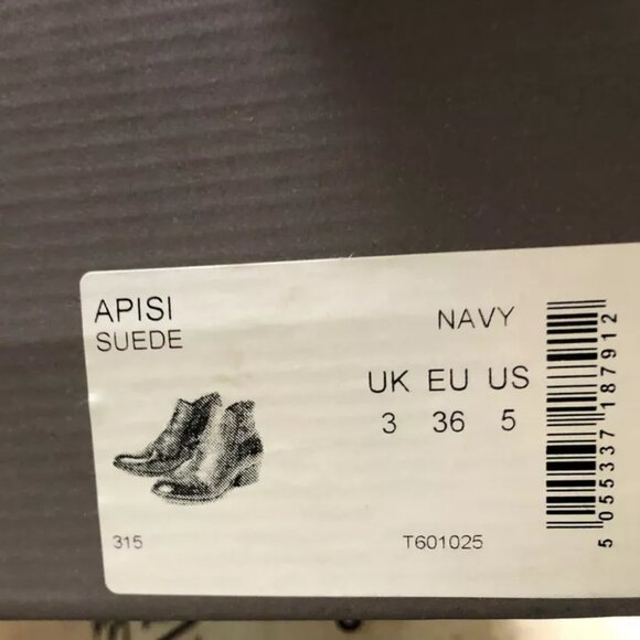 H By Hudson Apisi Womens Bootie Navy 5 M - Picture 6 of 6